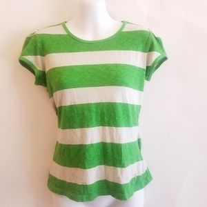 🌺 3/$25 Juicy Couture Green/White Stripe Shirt